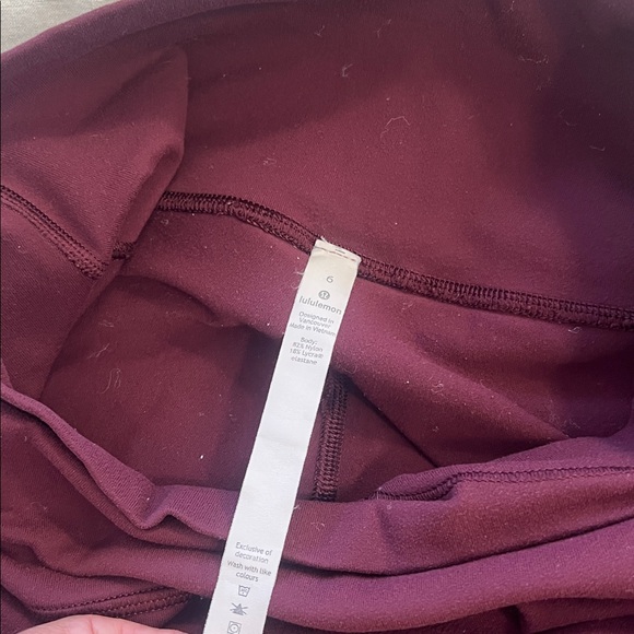 Lululemon Burgundy Dance Studio Pants regular & wonderunder leggings 3/4 length - Picture 6 of 10